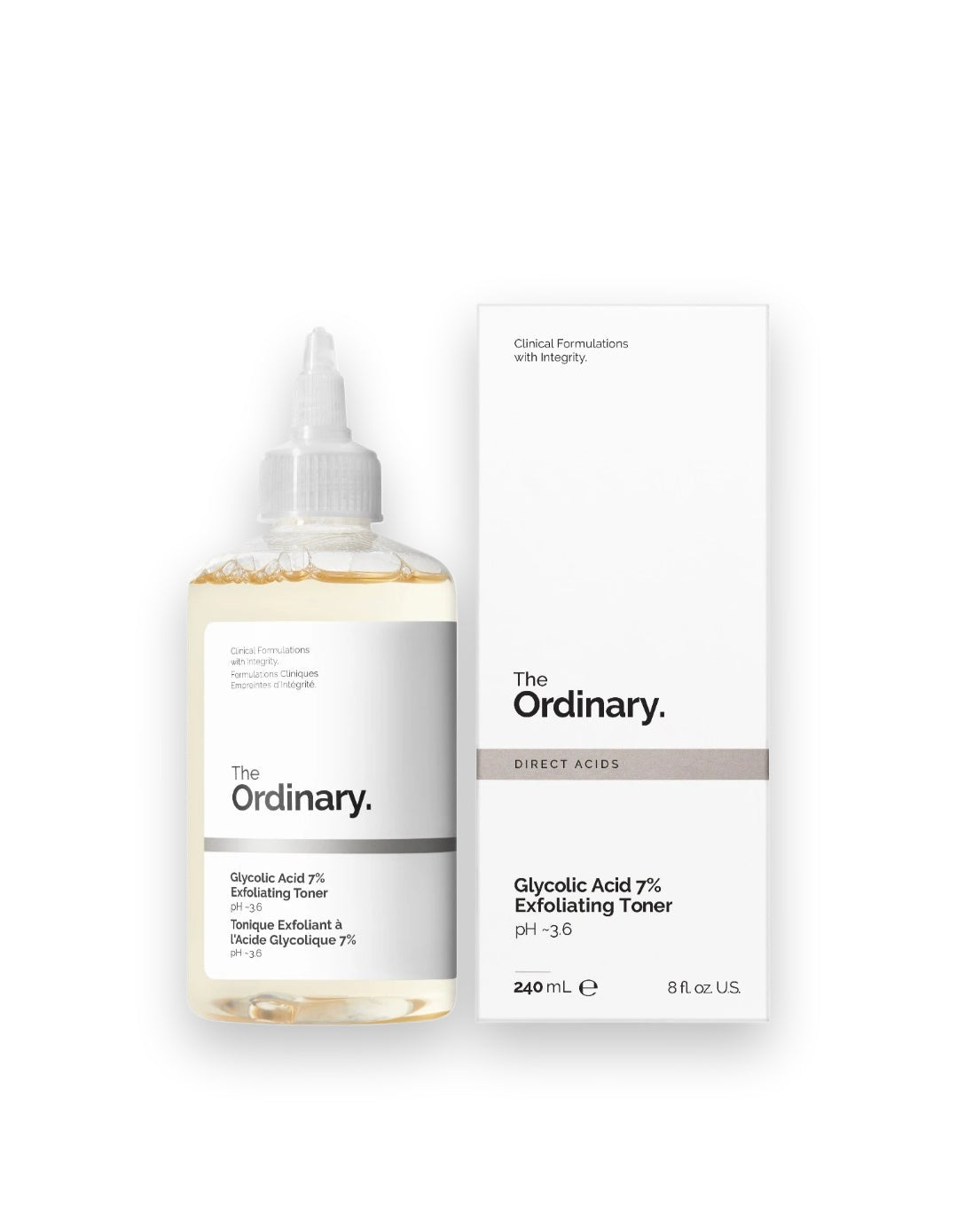 Tonique exfoliant à l'acide glycolique à 7 %